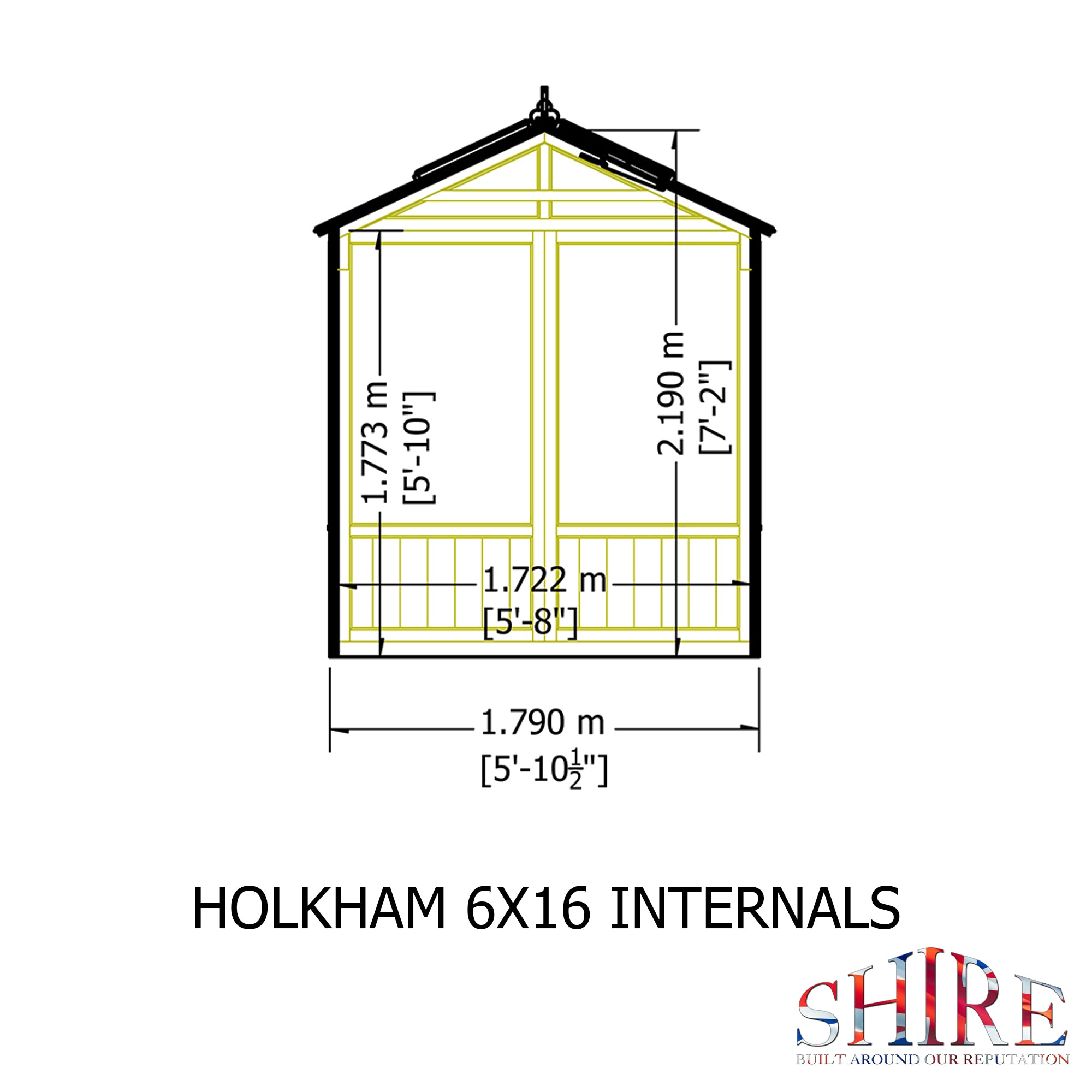 Shire Holkham 6x16 Greenhouse - Best Shed