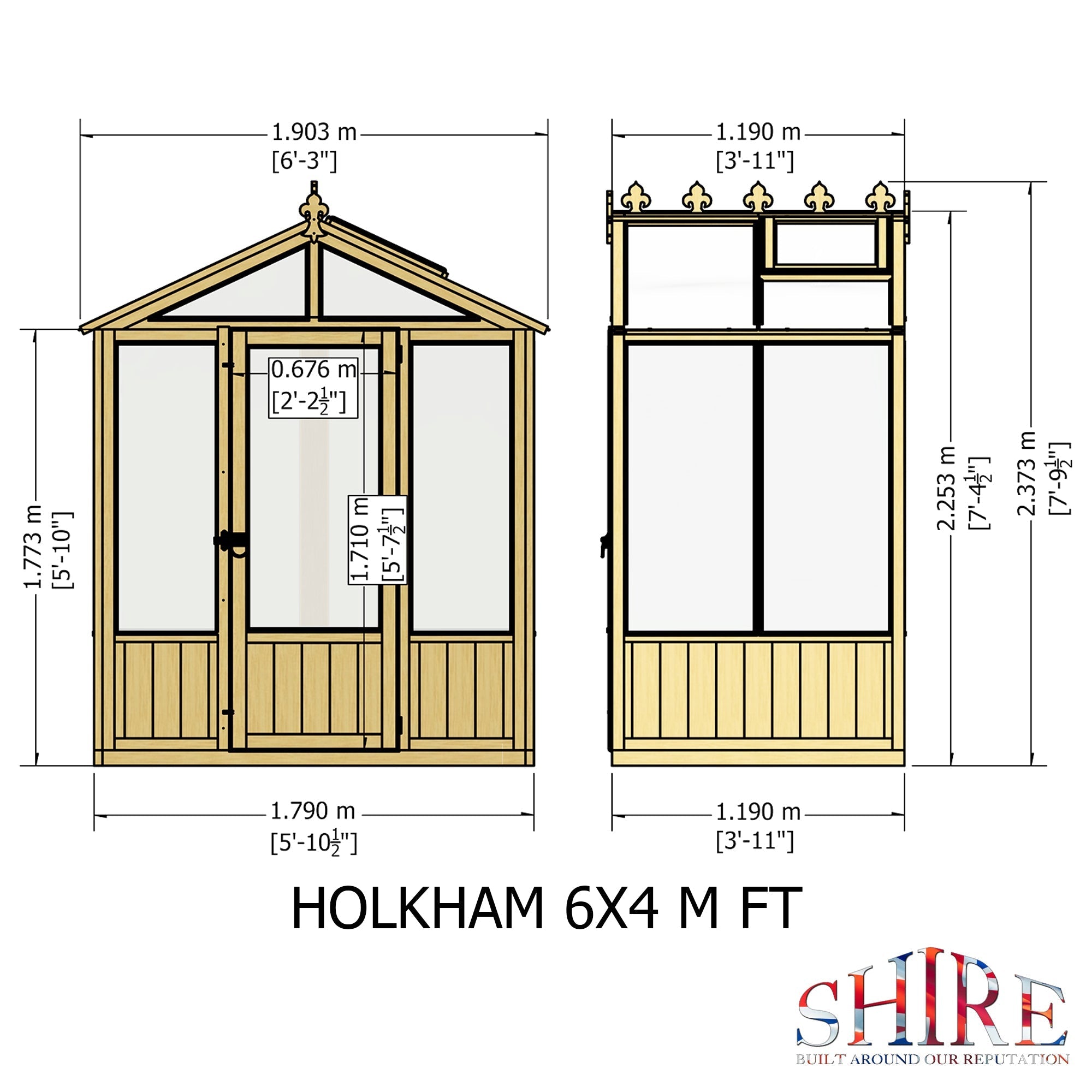 Shire Holkham 6x4 Greenhouse - Best Shed