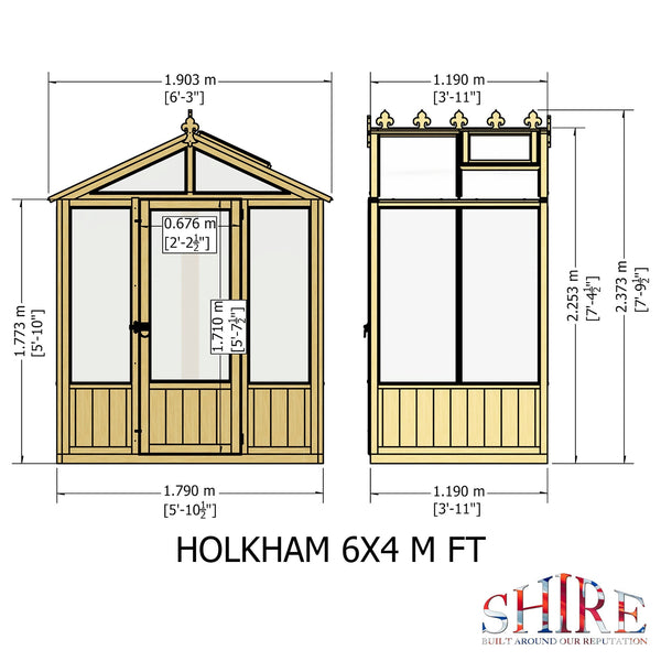 Shire Holkham 6x4 Greenhouse - Best Shed
