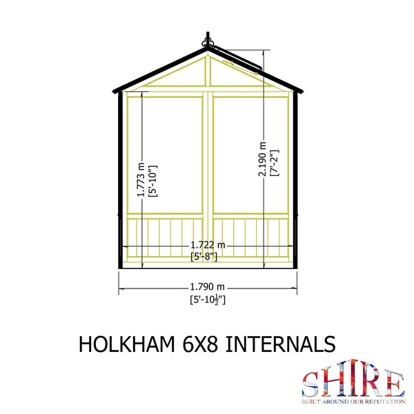 Shire Holkham 6x8 Greenhouse - Best Shed