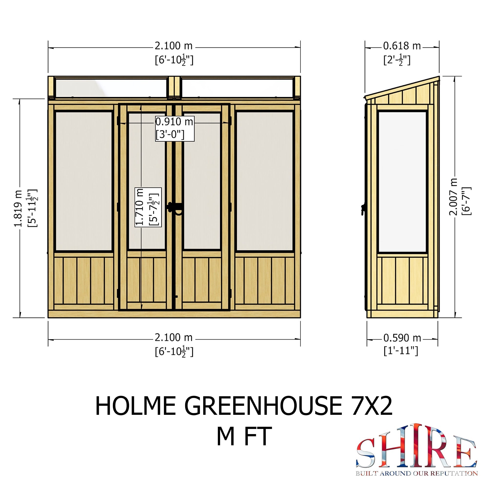 Shire Holme Small Greenhouse - Best Shed