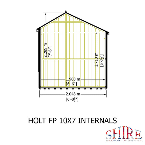 Shire Holt Apex Garden Shed Shiplap 10x7 - Best Shed