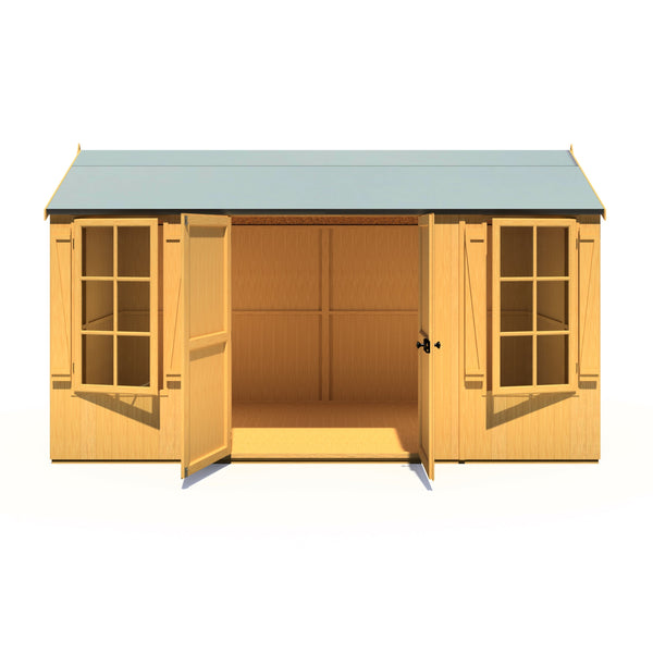 Shire Holt Apex Garden Shed Shiplap Double Door 13x7 - Best Shed
