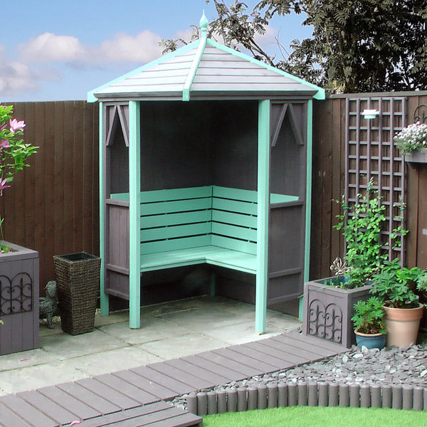 Shire Honeysuckle Corner Arbour 1.4x1.4m - Best Shed