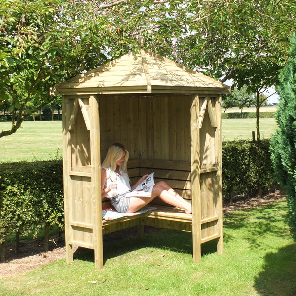 Shire Honeysuckle Corner Arbour 1.4x1.4m - Best Shed
