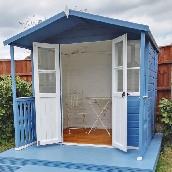 Shire Houghton(Vallance) 7x7 12mm interlock Clad wooden Summerhouse - Best Shed