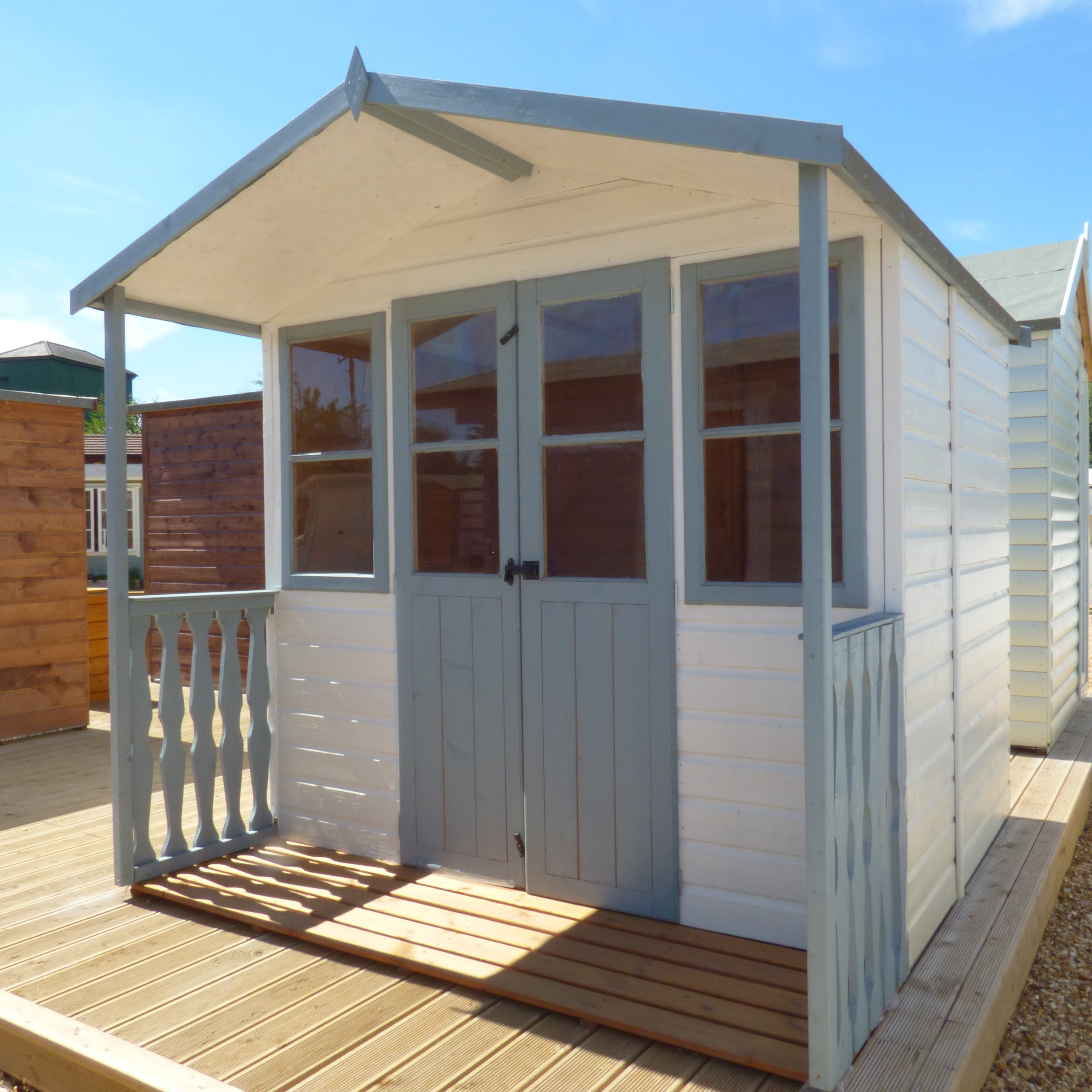 Shire Houghton(Vallance) 7x7 12mm interlock Clad wooden Summerhouse - Best Shed