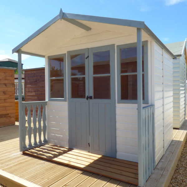 Shire Houghton(Vallance) 7x7 12mm interlock Clad wooden Summerhouse - Best Shed