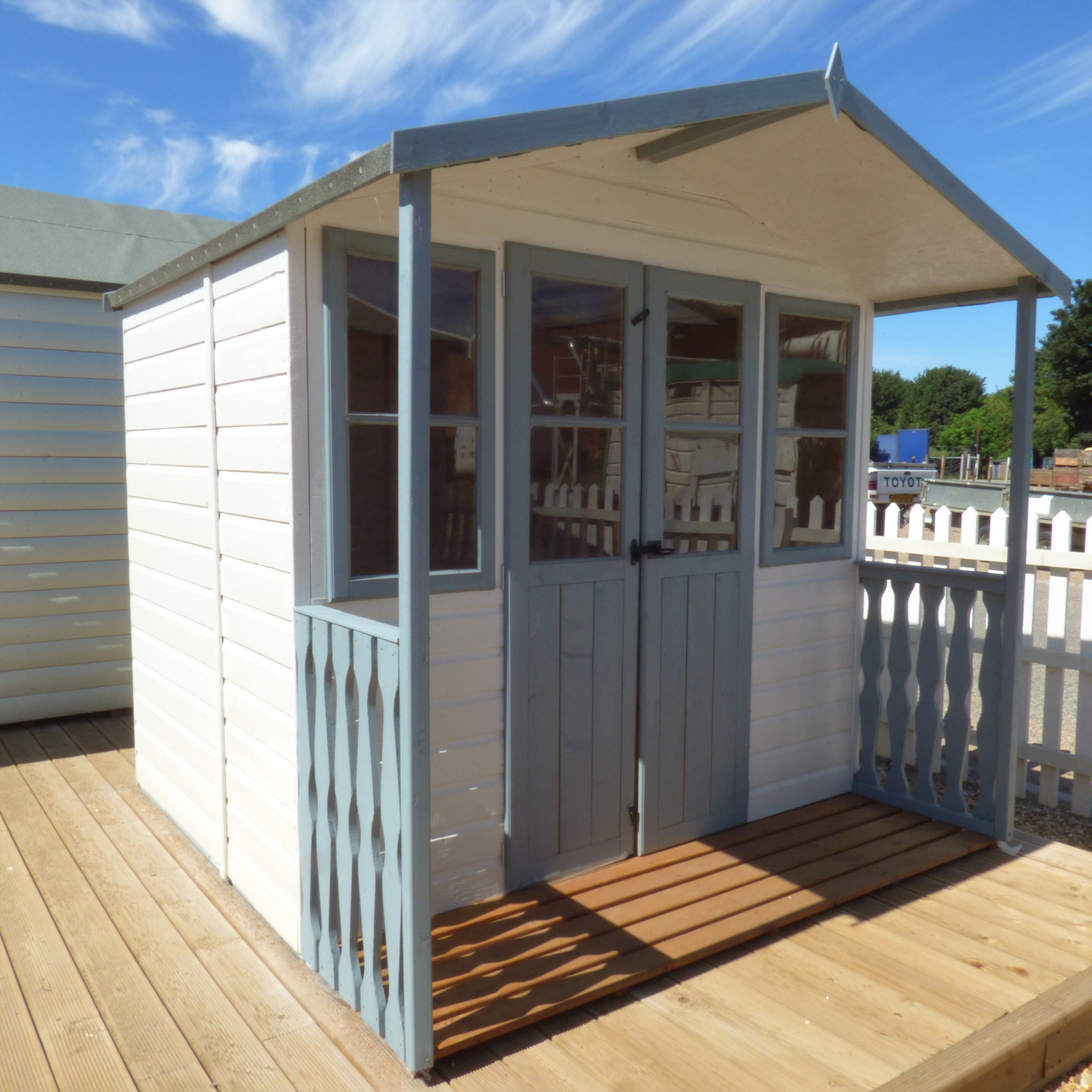 Shire Houghton(Vallance) 7x7 12mm interlock Clad wooden Summerhouse - Best Shed