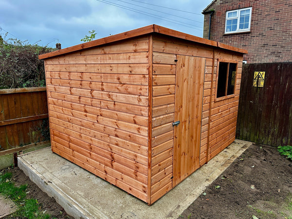 Caldey Single Door 10x8 style D 12mm Shiplap Garden Shed