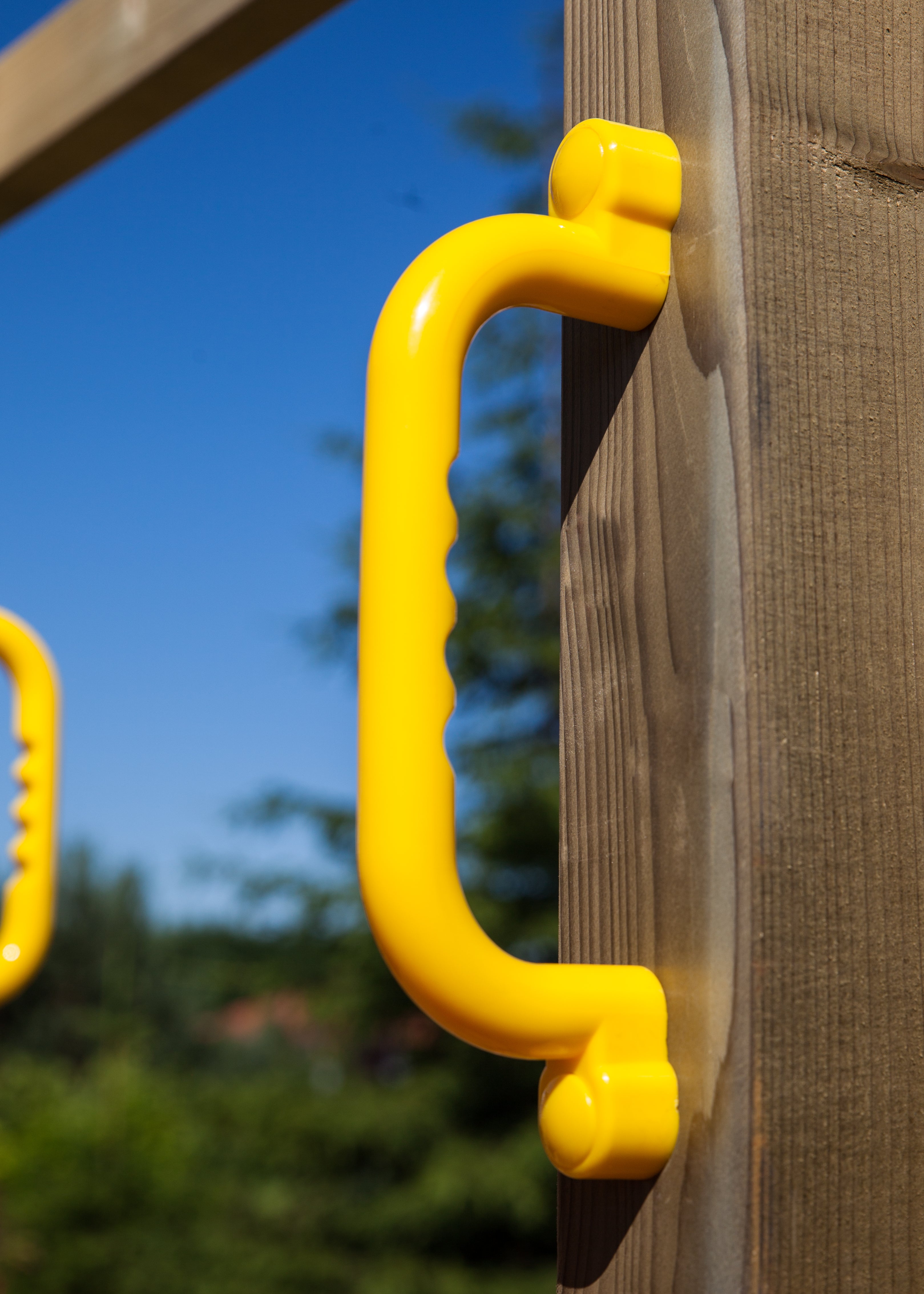 Climbing frame Rumble Ridge Rock Wall featuring single swing and slide - Best Shed