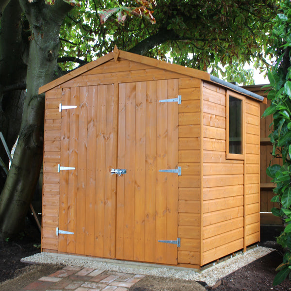 Shire Arran Double Door 6x6 12mm interlock Clad wooden Shed - Best Shed