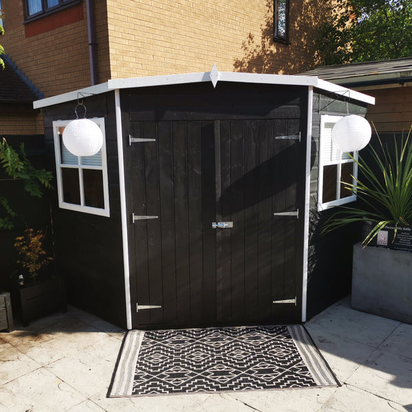 Shire Corner Shed 8x8 12mm interlock Cladding Pressure treated wooden