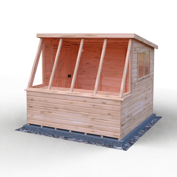 8x8 Iceni Potting Shed Style A single door 12mm Shiplap