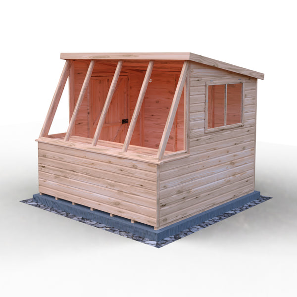 8x8 Iceni Potting Shed Style A single door 12mm Shiplap