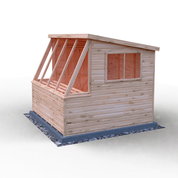 8x8 Iceni Potting Shed Style A single door 12mm Shiplap