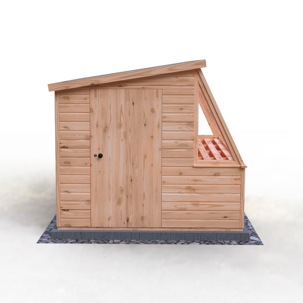 8x8 Iceni Potting Shed Style A single door 12mm Shiplap