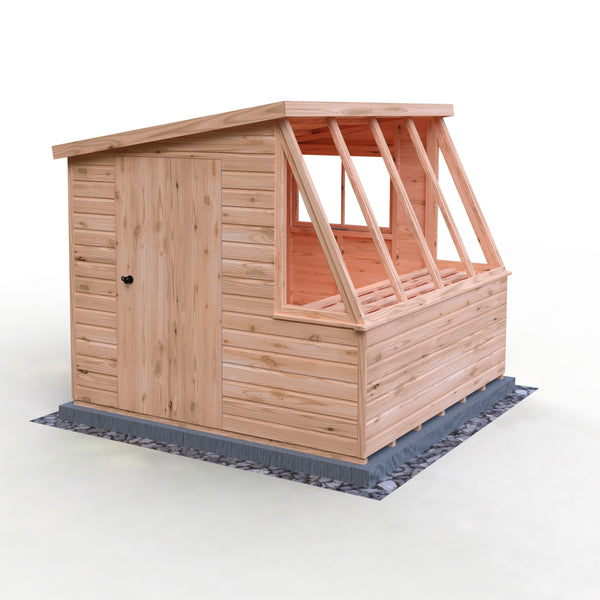 8x8 Iceni Potting Shed Style A single door 12mm Shiplap