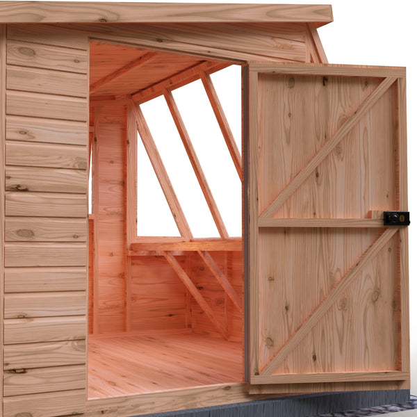 8x8 Iceni Potting Shed Style A single door 12mm Shiplap