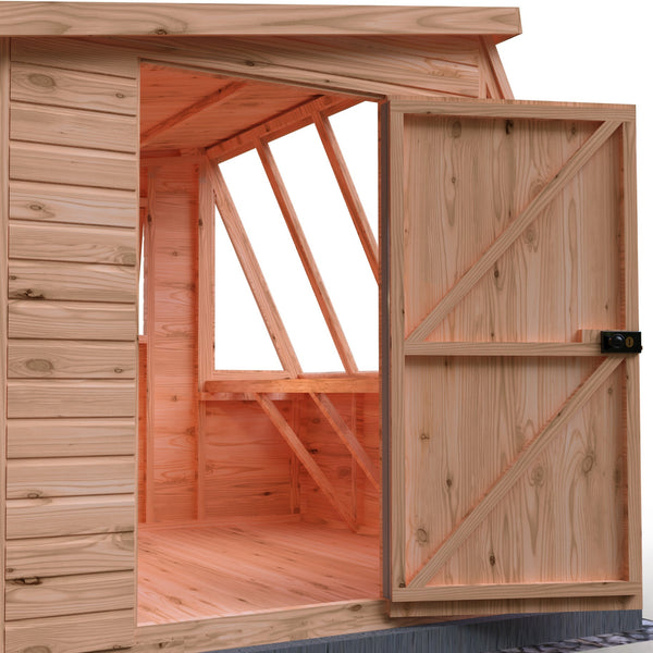 8x8 Iceni Potting Shed Style A single door 12mm Shiplap