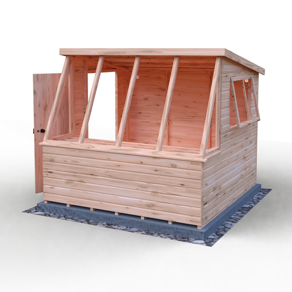 8x8 Iceni Potting Shed Style A single door 12mm Shiplap