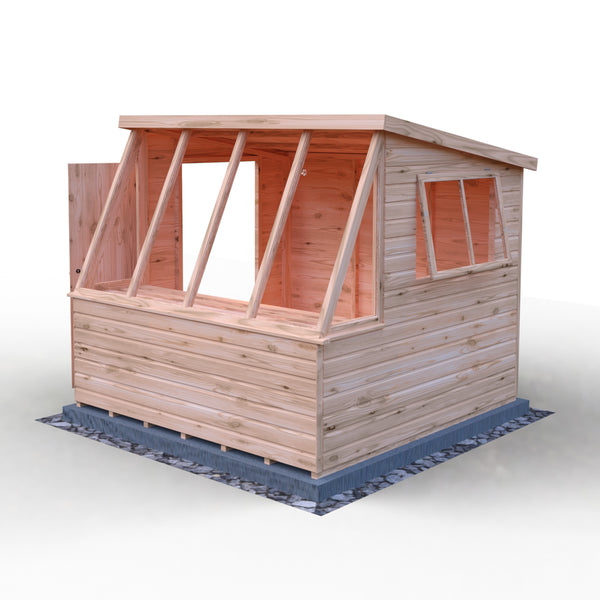 8x8 Iceni Potting Shed Style A single door 12mm Shiplap