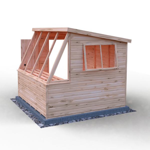 8x8 Iceni Potting Shed Style A single door 12mm Shiplap