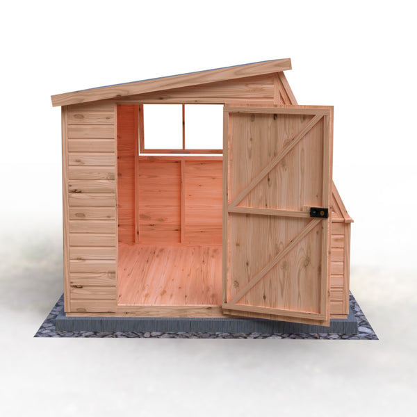 8x8 Iceni Potting Shed Style A single door 12mm Shiplap