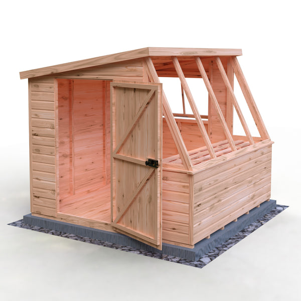8x8 Iceni Potting Shed Style A single door 12mm Shiplap