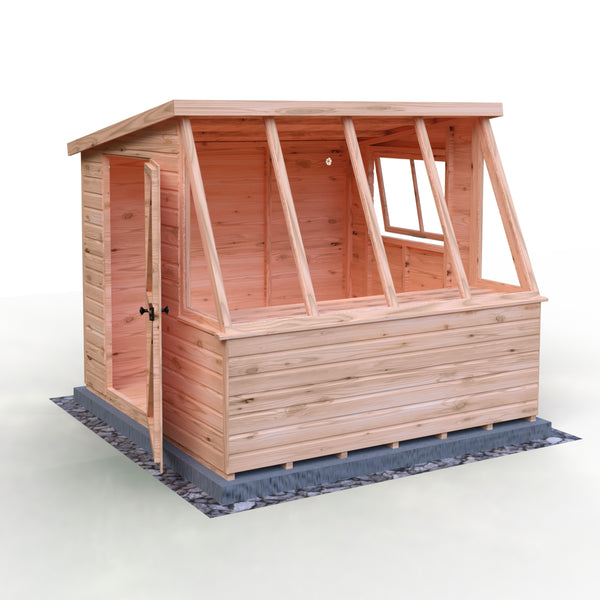 8x8 Iceni Potting Shed Style A single door 12mm Shiplap