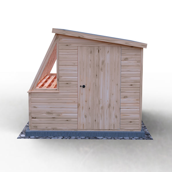 8x8 Iceni Potting Shed Style B Single Door 12mm Shiplap