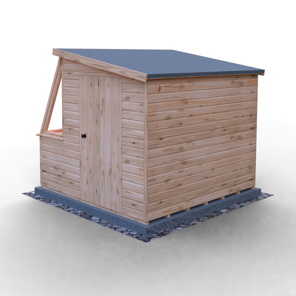 8x8 Iceni Potting Shed Style B Single Door 12mm Shiplap
