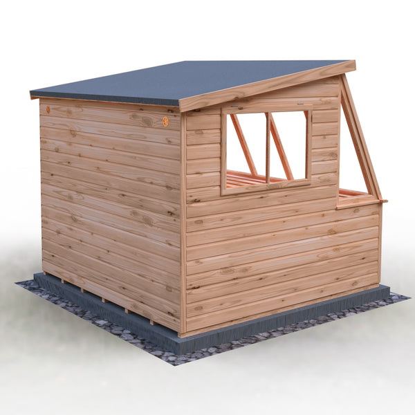 8x8 Iceni Potting Shed Style B Single Door 12mm Shiplap