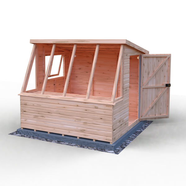 8x8 Iceni Potting Shed Style B Single Door 12mm Shiplap