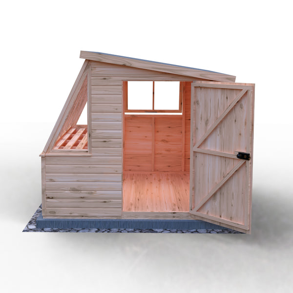 8x8 Iceni Potting Shed Style B Single Door 12mm Shiplap
