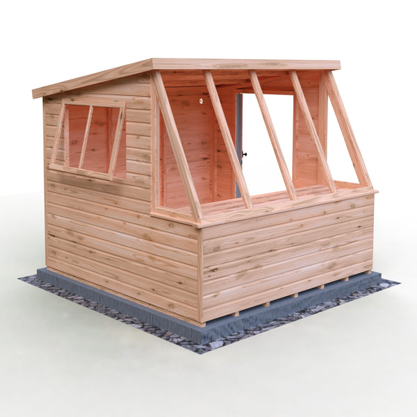 8x8 Iceni Potting Shed Style B Single Door 12mm Shiplap