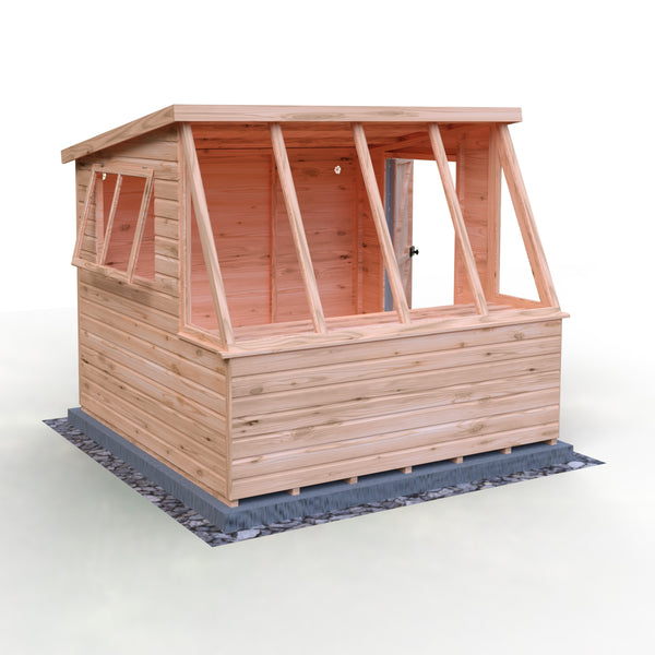 8x8 Iceni Potting Shed Style B Single Door 12mm Shiplap