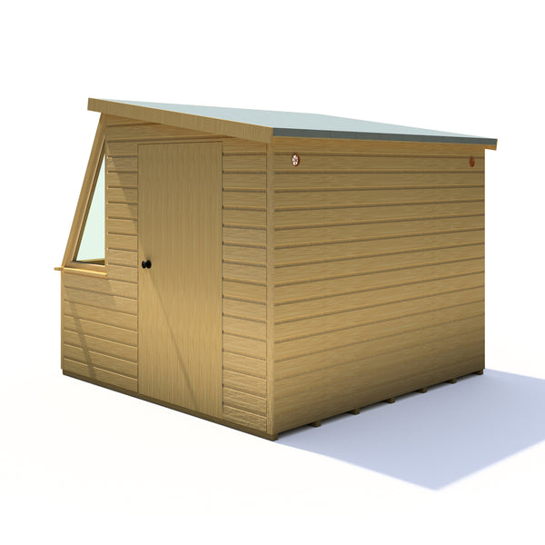 8x8 Iceni Potting Shed Style B Single Door 12mm Shiplap