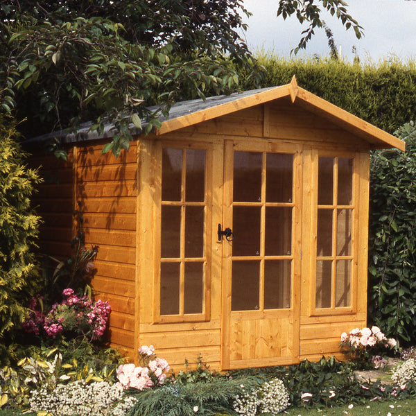Shire 7x7 Chatsworth Summerhouse 12mm shiplap interlock cladding