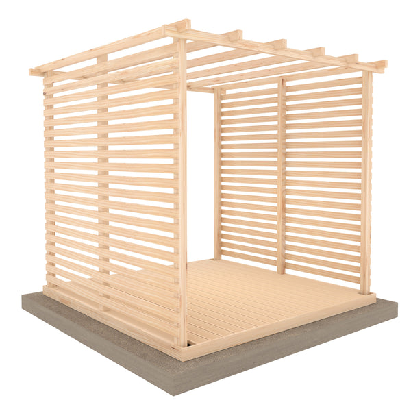Ivy Pergola Kit 8x8 with Decking & Sides - Best Shed