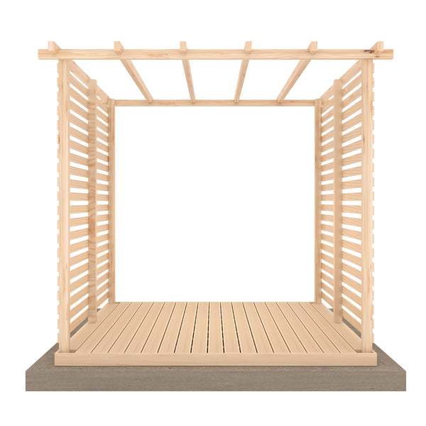 Ivy Pergola Kit 8x8 with Decking & Sides - Best Shed