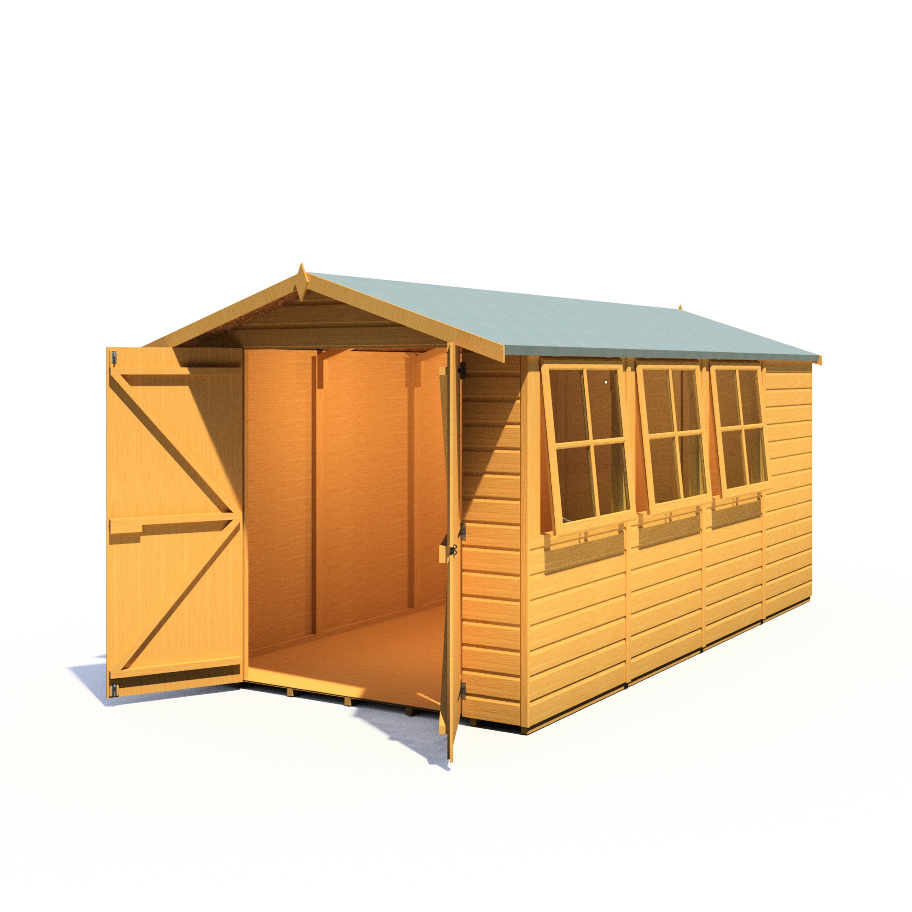 Shire Jersey 7x13 12mm interlock Clad wooden Shed - Best Shed