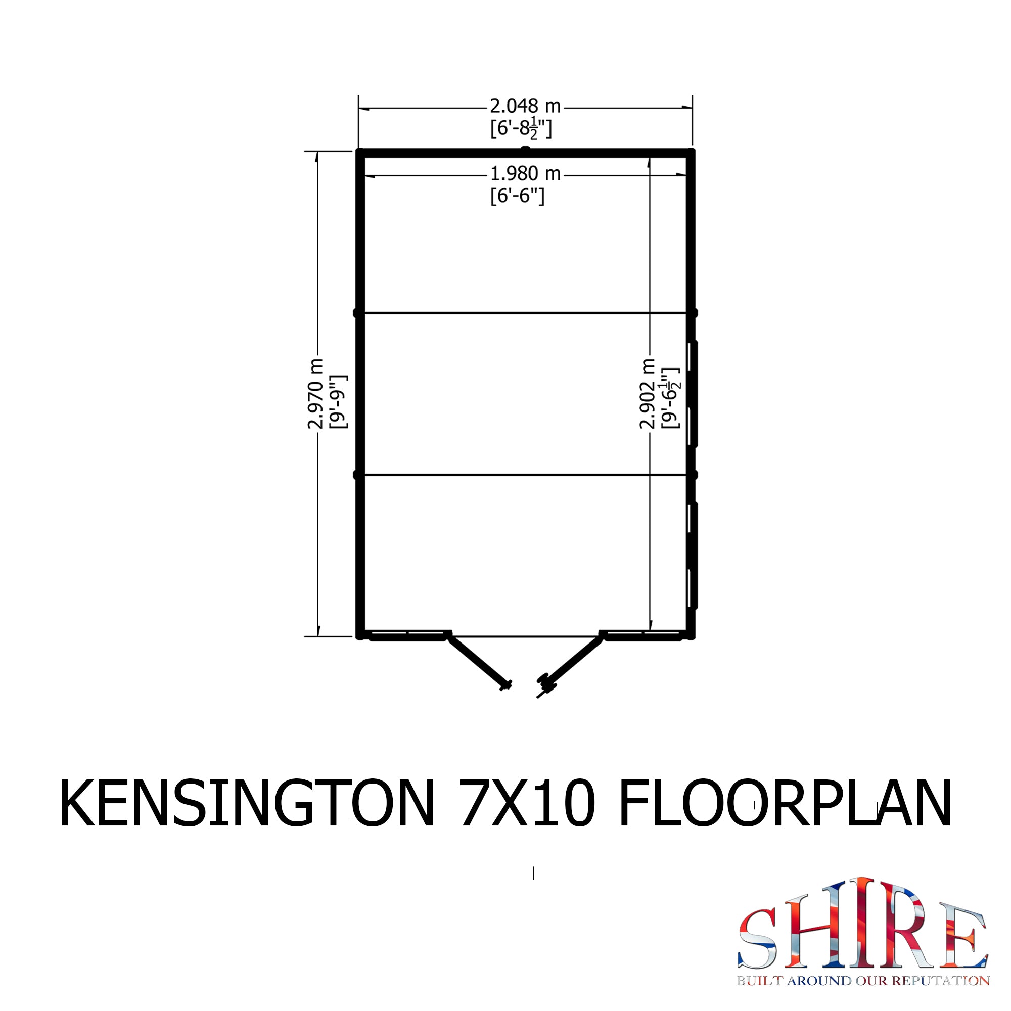 Shire Kensington 7x10 12mm interlock Clad wooden Summerhouse - Best Shed