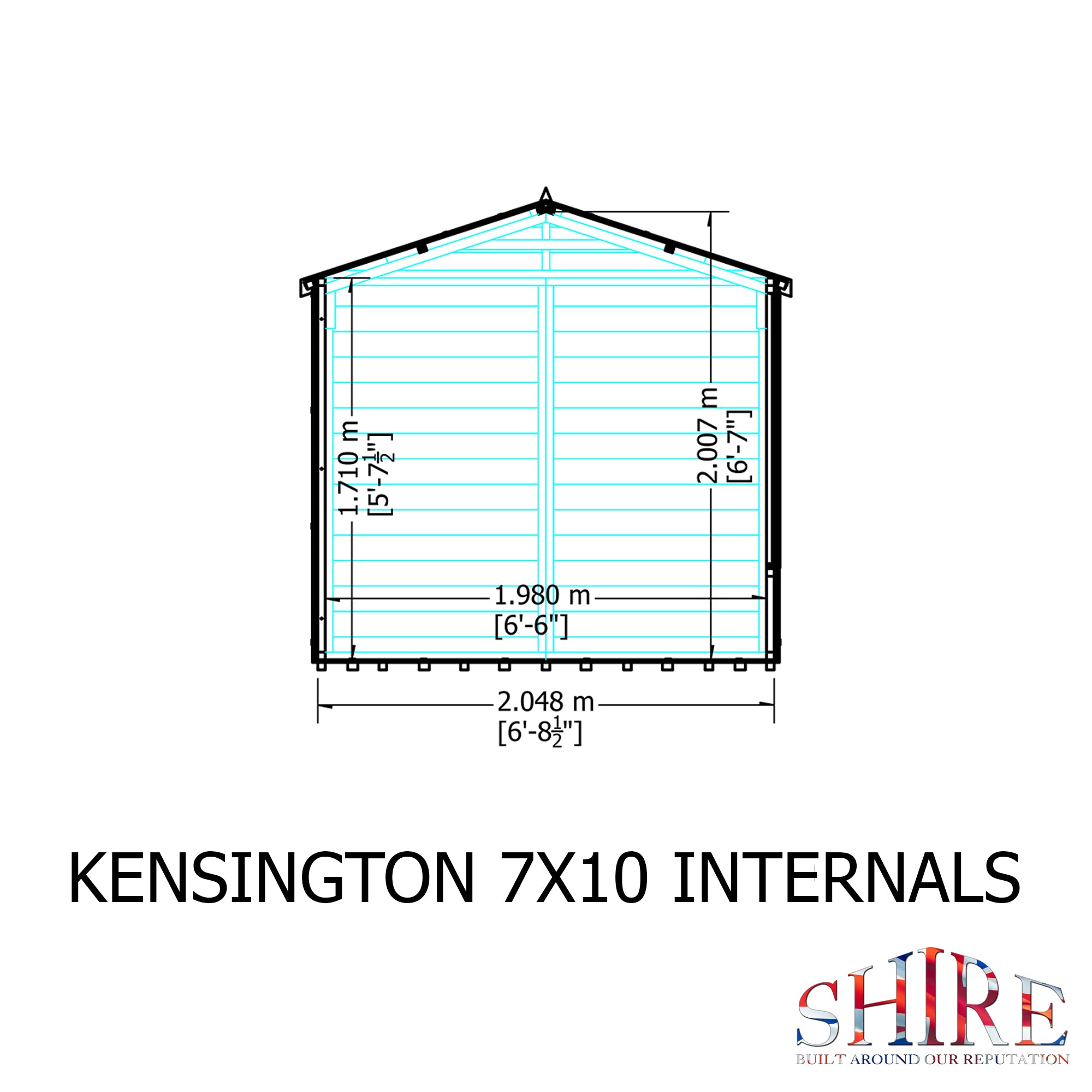 Shire Kensington 7x10 12mm interlock Clad wooden Summerhouse - Best Shed