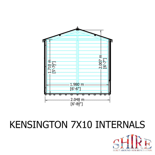 Shire Kensington 7x10 12mm interlock Clad wooden Summerhouse - Best Shed