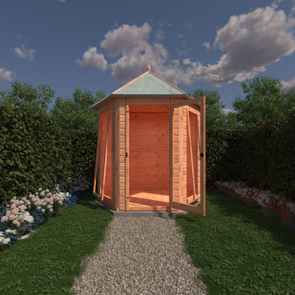 Shire Kendall Gazebo Hexagonal Summerhouse 6x6 12mm Cladding