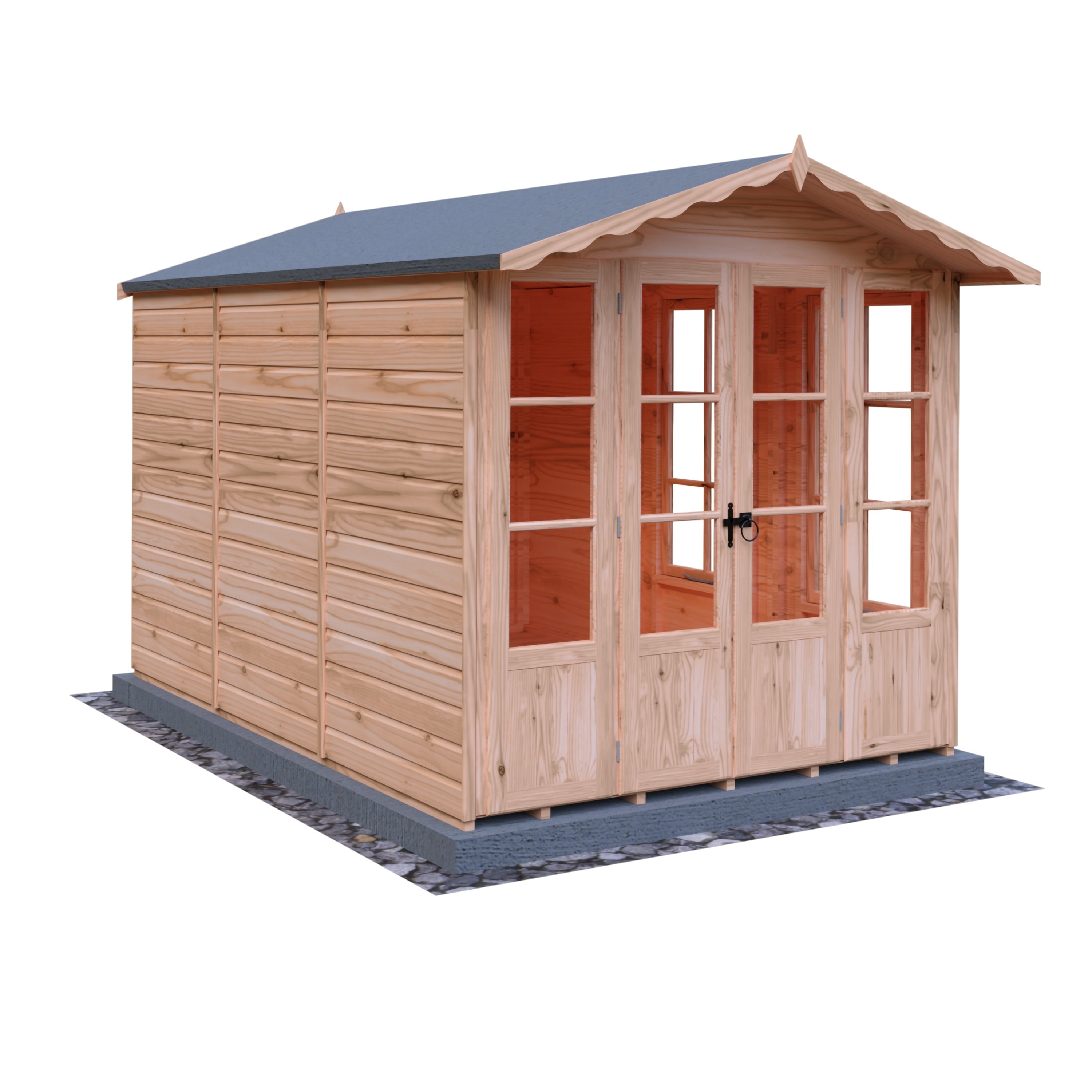 Shire Kensington 7x10 12mm interlock Clad wooden Summerhouse - Best Shed