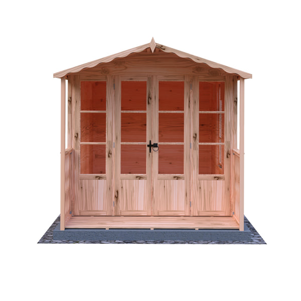 Shire Kensington 7x10 & Verandah 12mm interlock  Clad wooden Summerhouse - Best Shed
