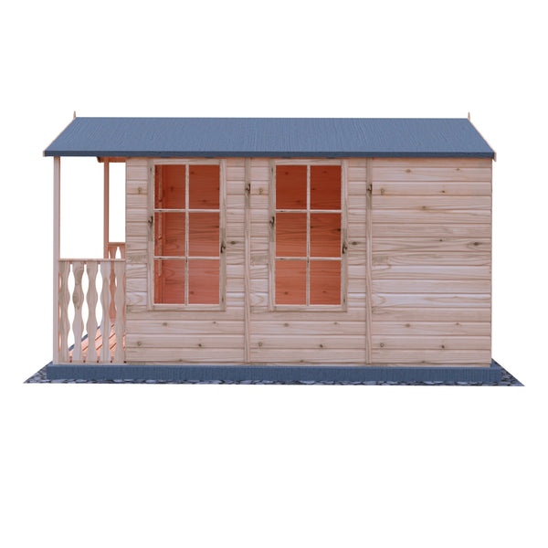 Shire Kensington 7x10 & Verandah 12mm interlock  Clad wooden Summerhouse - Best Shed