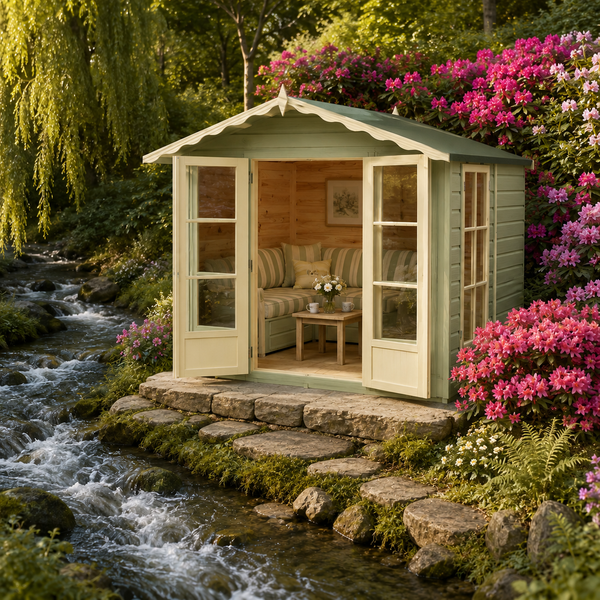 Shire 7x7 Kensington Summerhouse 12mm shiplap interlock cladding
